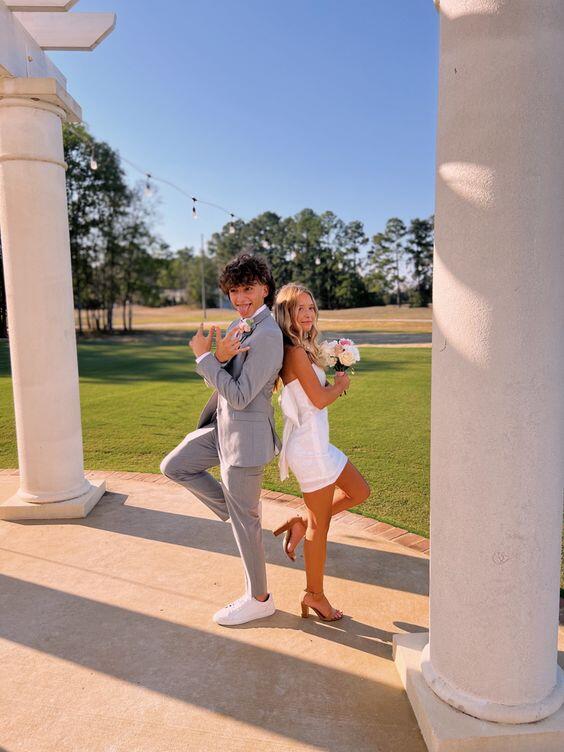 Luolandi Cute Strapless Sheath Homecoming Dress Lovely Birthday Party Dress Short Formal Prom Dress